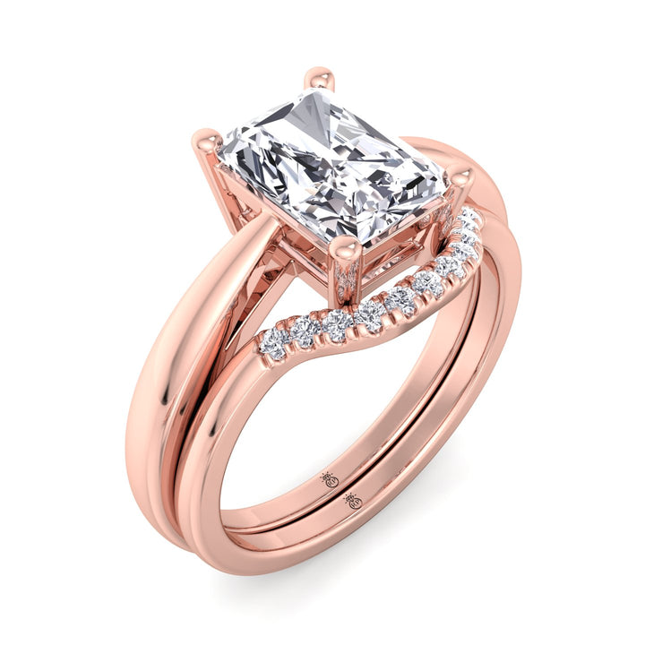 Matching Wedding Band with Curve (0.04 CT)