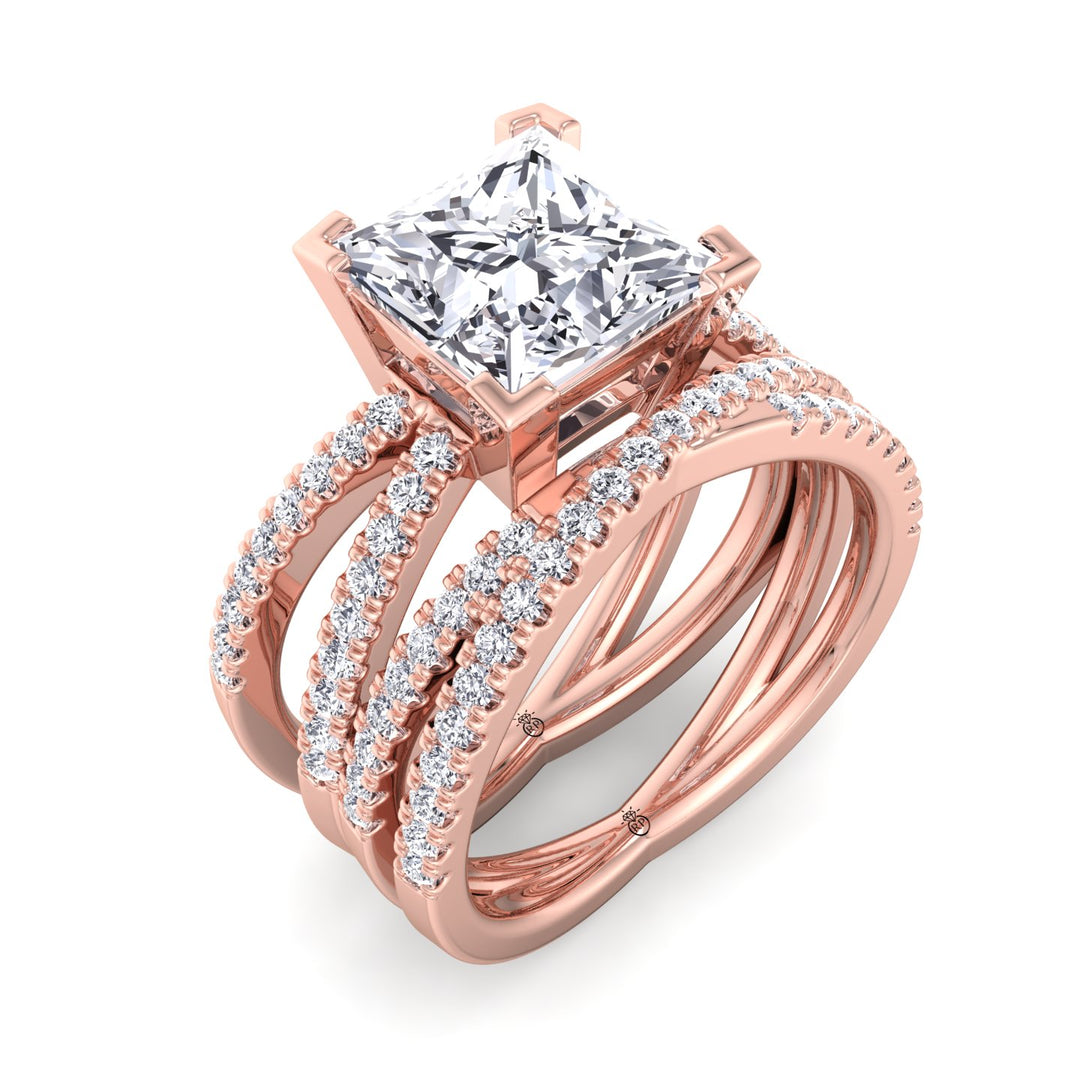 Criss Cross Pave Wedding Band (0.26 CT)