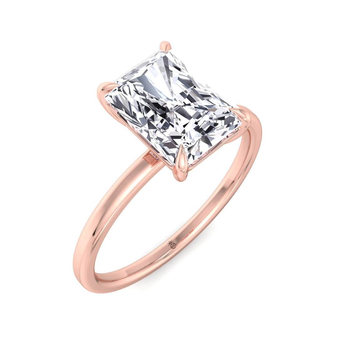 Radiant Cut Solitaire Claw Prong Engagement Ring