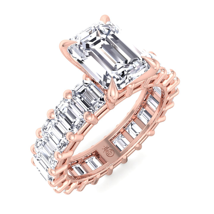 Emerald Cut Eternity Engagement Ring