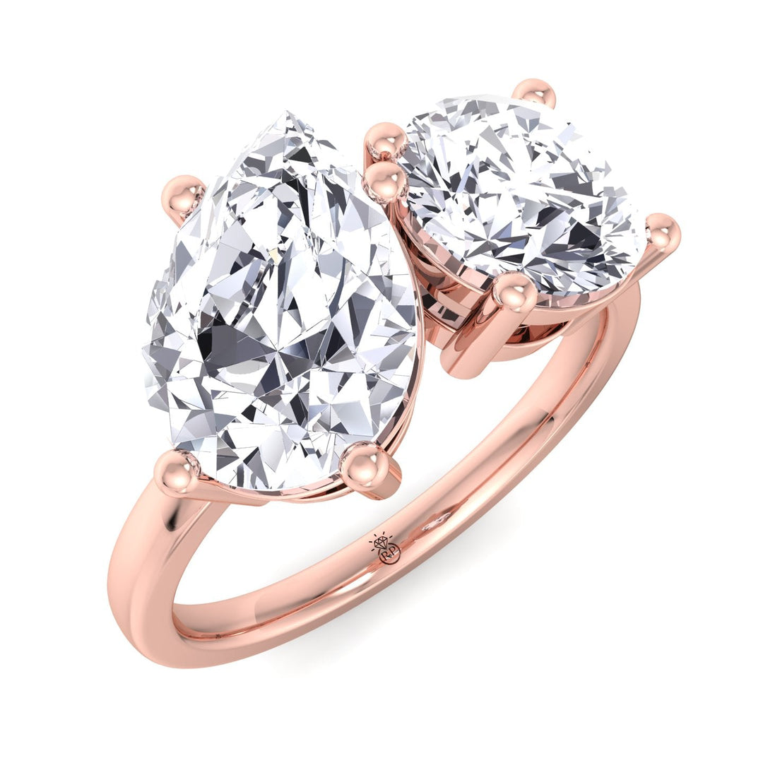 Round &amp; Pear Cut Engagement Ring