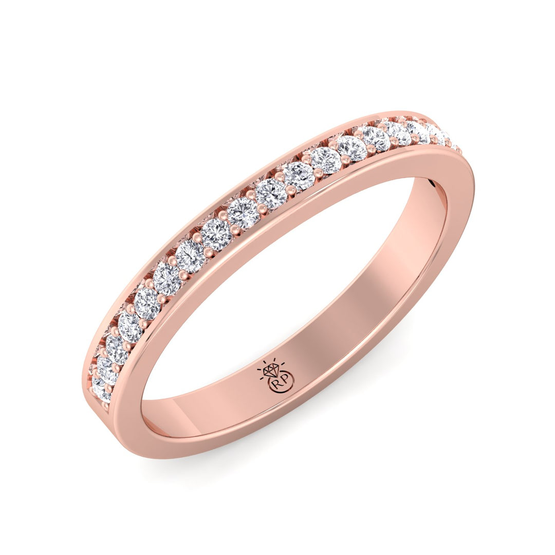 Channel Set Wedding Band (0.08 CT)