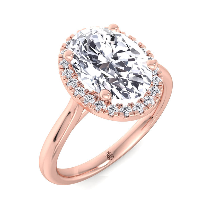 Oval Cut Halo Engagement Ring