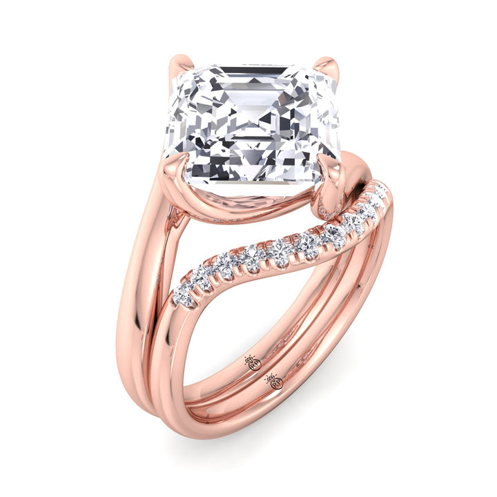 Matching Wedding Band with Curve (0.06 CT)