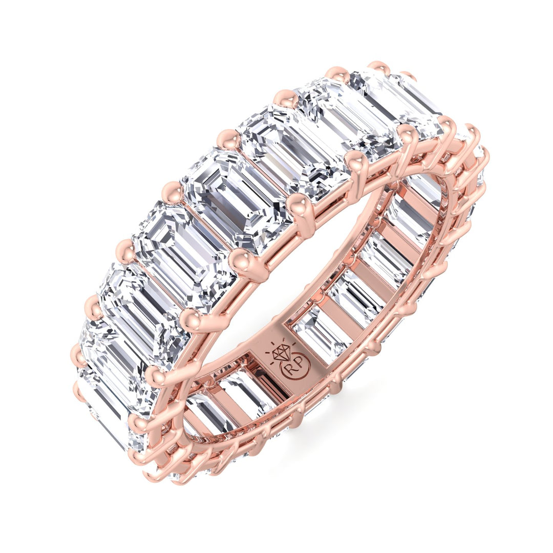 Emerald Cut  Eternity Band