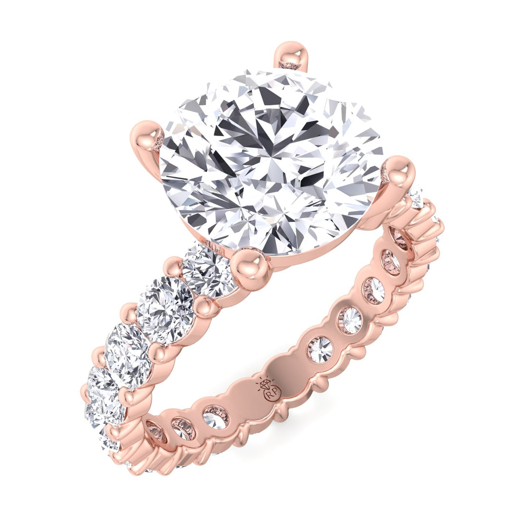 Round Cut Eternity Engagement Ring