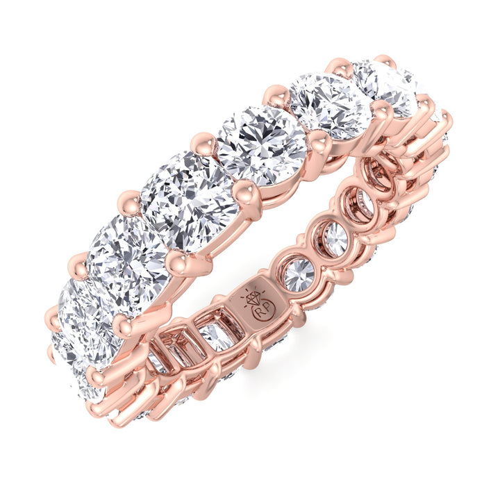 Double Shape - Round &amp; Cushion Cut Eternity Band