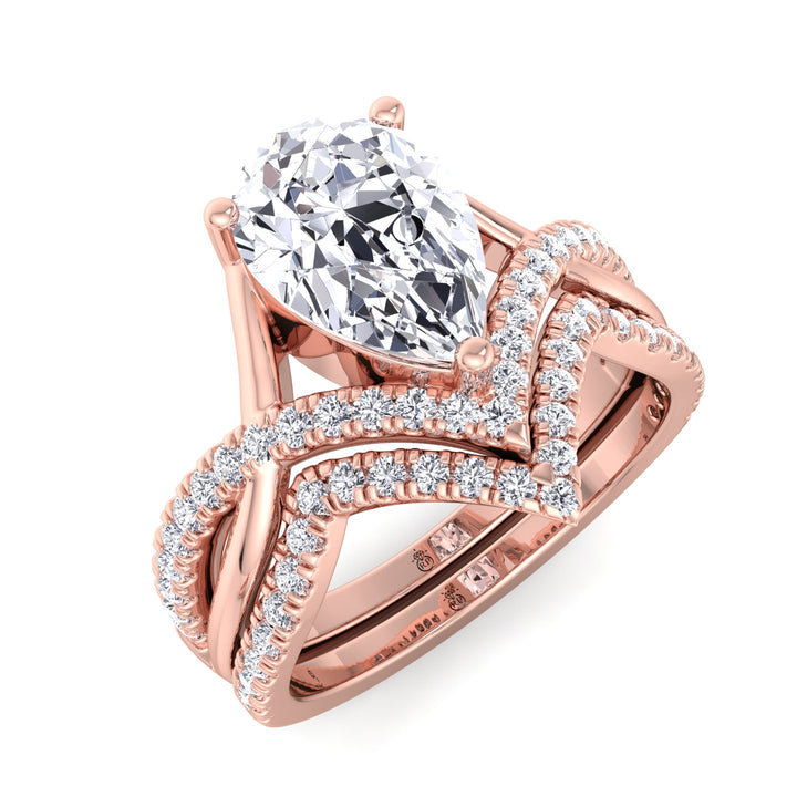 Pave Stackable Wedding Band with Curve (0.19 CT)