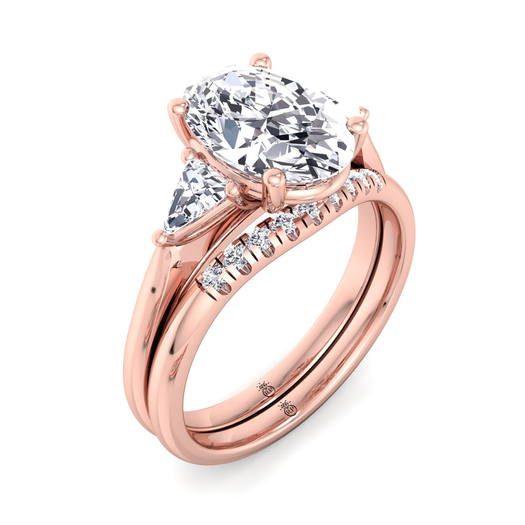 Matching Wedding Band with Curve (0.05 CT)