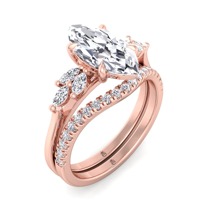 Pave Wedding Band with Curve (0.09 CT)