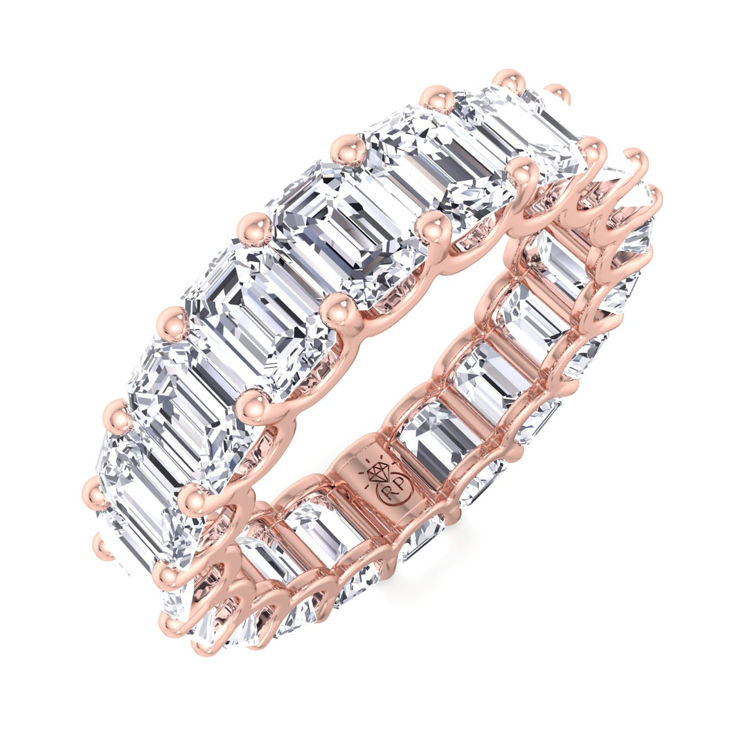 Emerald Cut Eternity Band - U Prong Setting