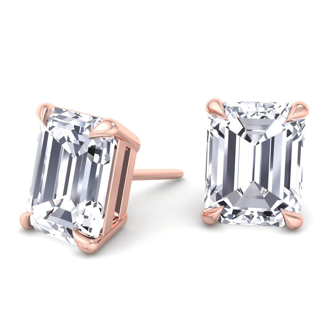 Emerald Cut Studs