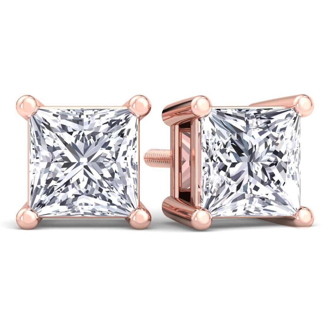 Princess Cut Studs