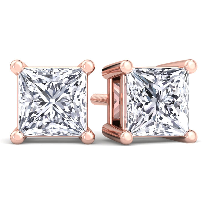 Princess Cut Studs