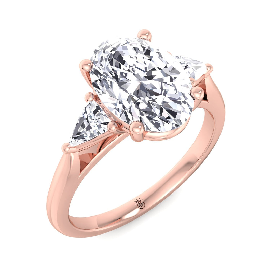Oval Cut Engagement Ring with Sidestones