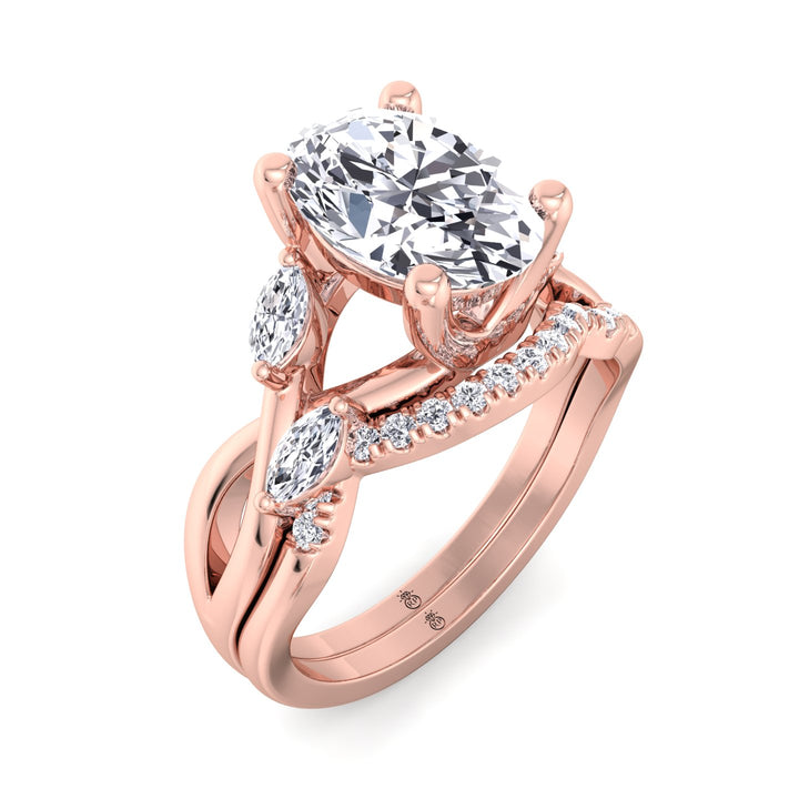 Stackable Wedding Band with Curve (0.05 CT)