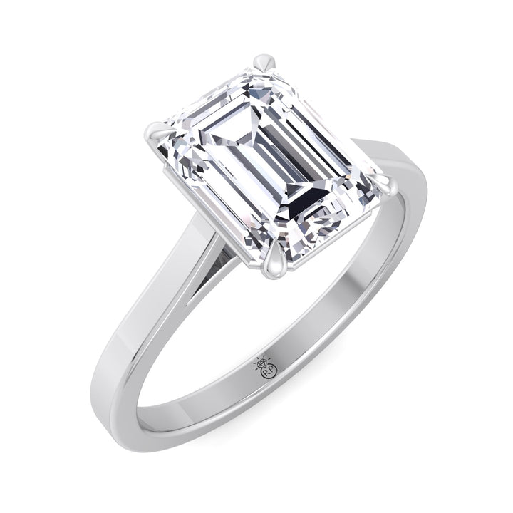 Emerald Cut Solitaire Engagement Ring