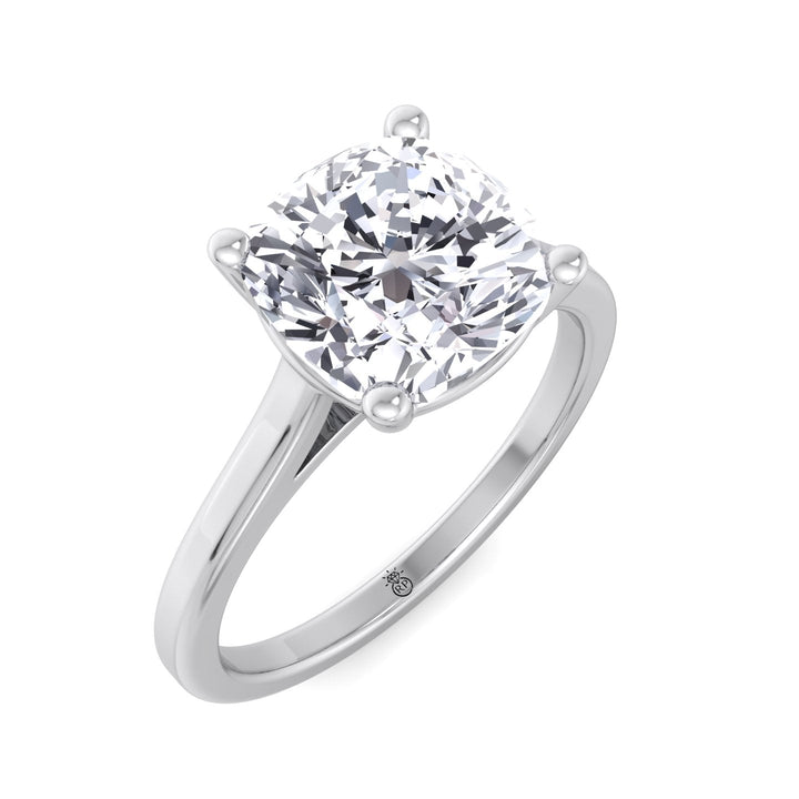 Cushion Cut Solitaire Engagement Ring