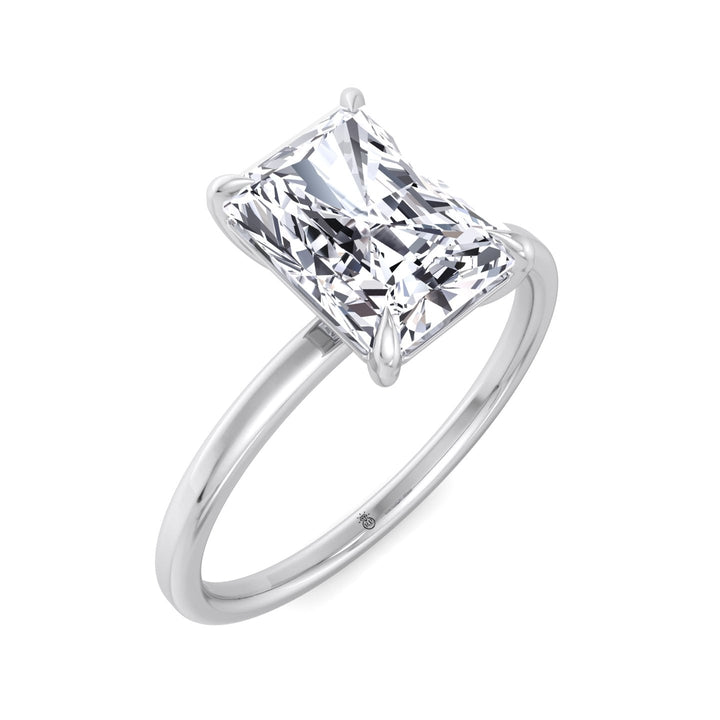 Radiant Cut Solitaire Claw Prong Engagement Ring