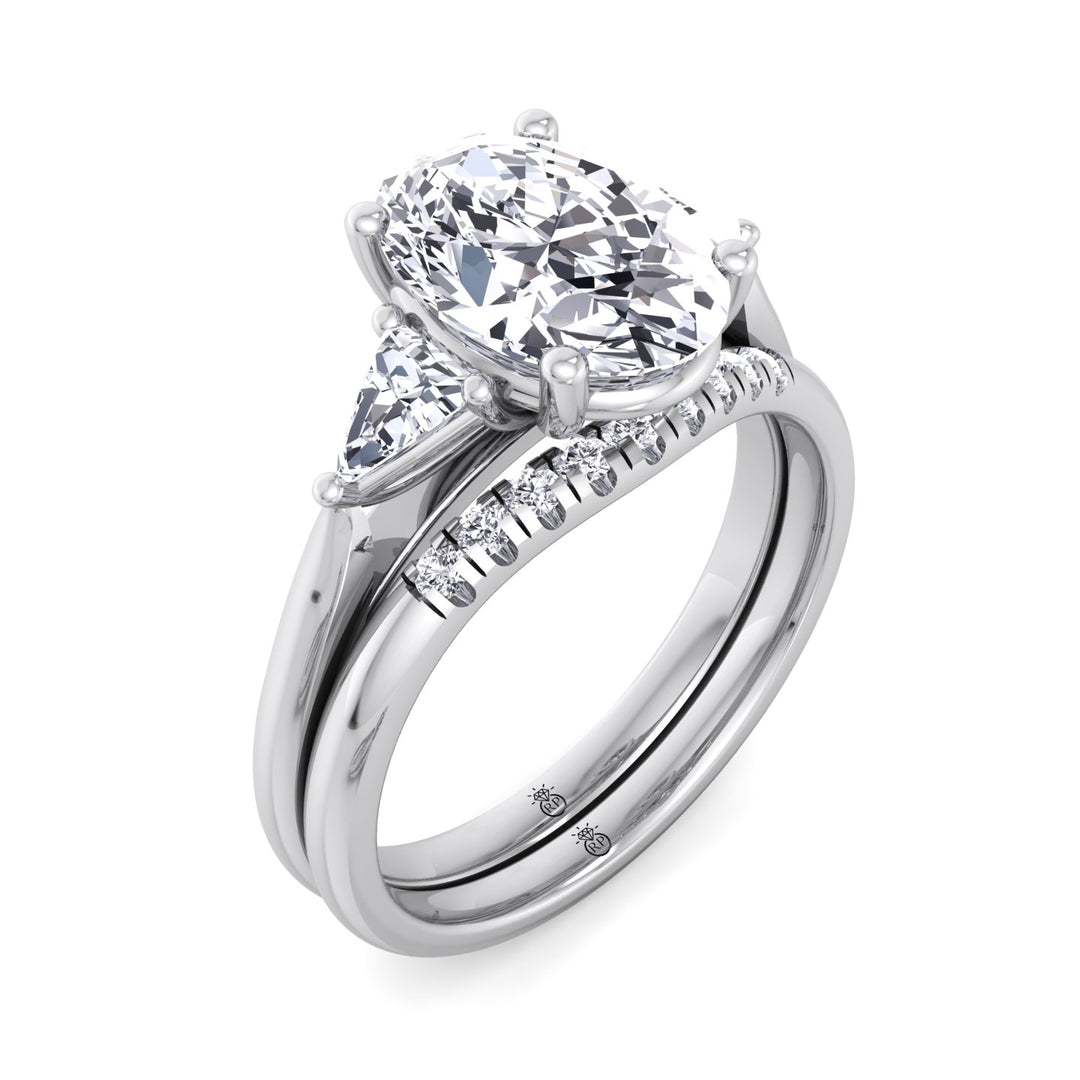 Matching Wedding Band with Curve (0.05 CT)