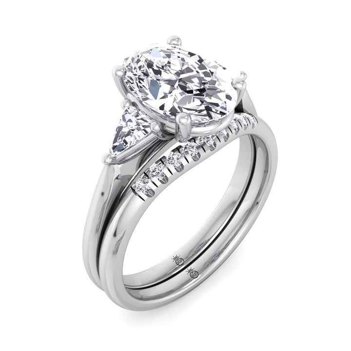 Matching Wedding Band with Curve (0.05 CT)