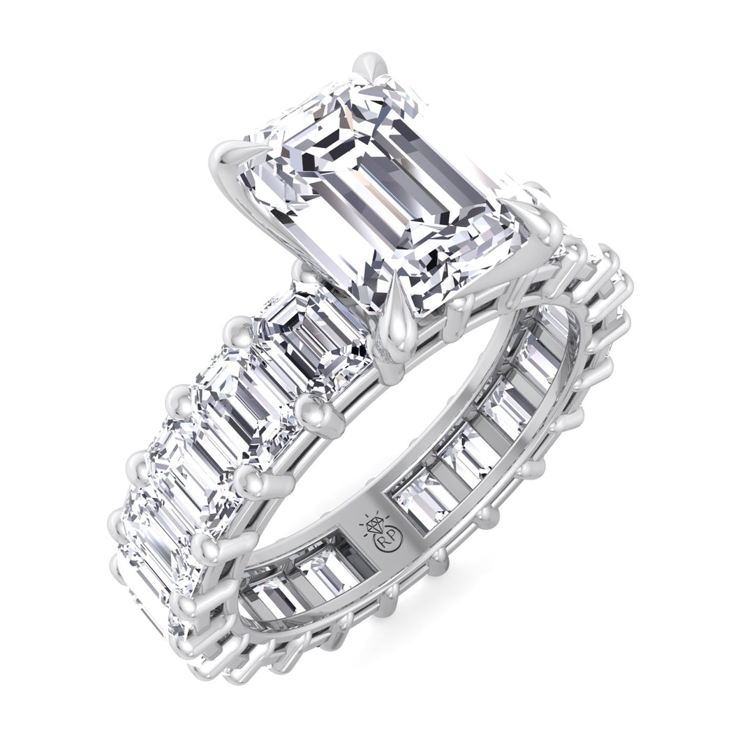 Emerald Cut Eternity Engagement Ring