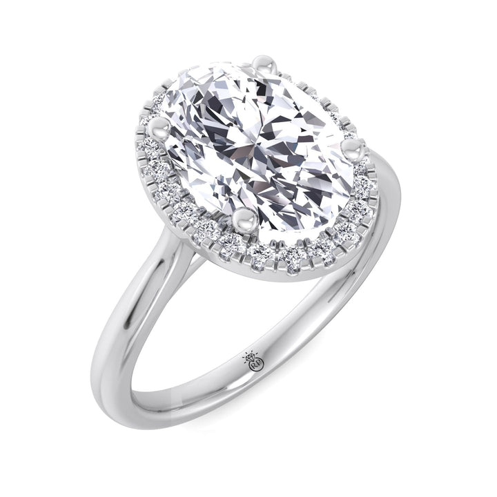 Oval Cut Halo Engagement Ring