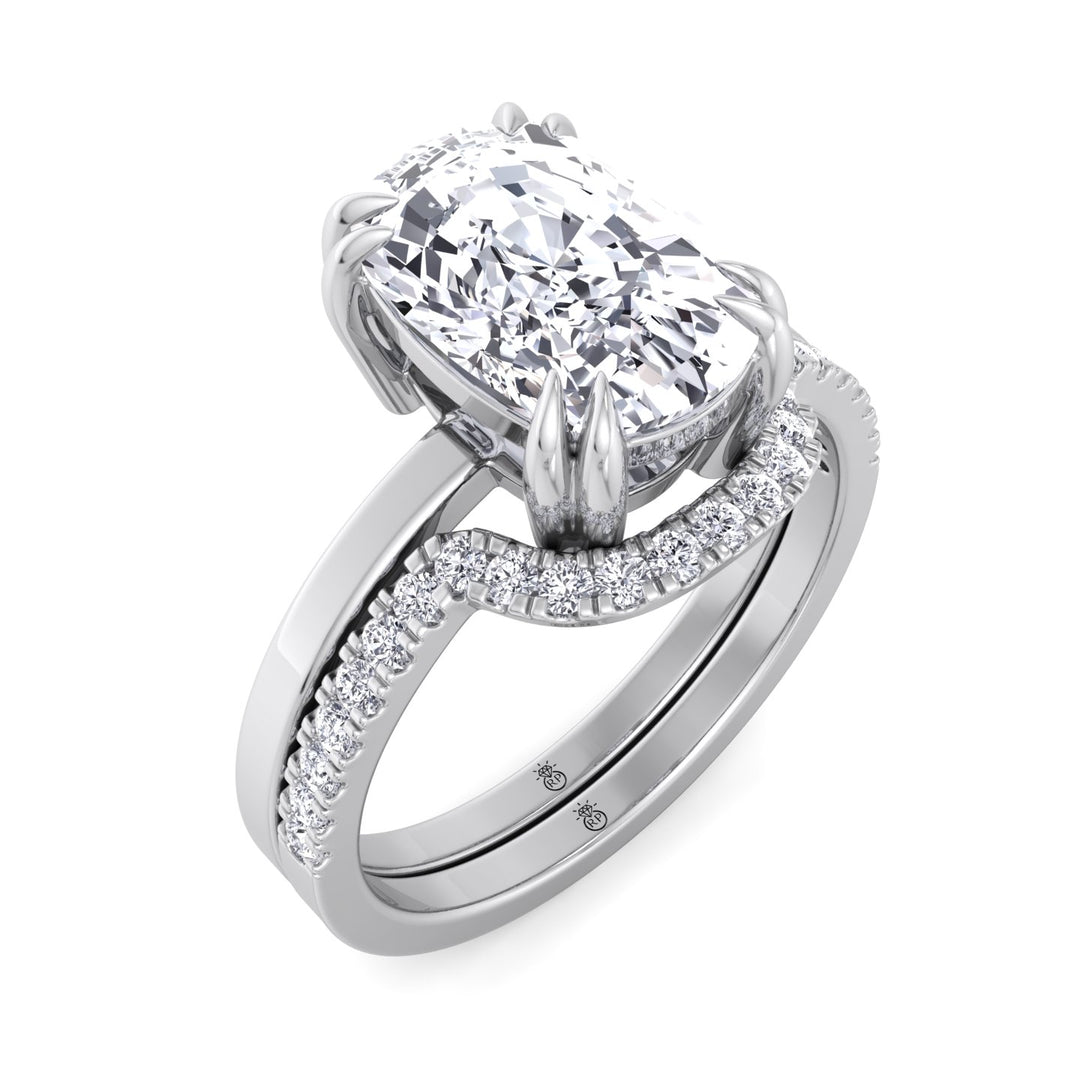 Curved Pave Wedding Band (0.08 CT)