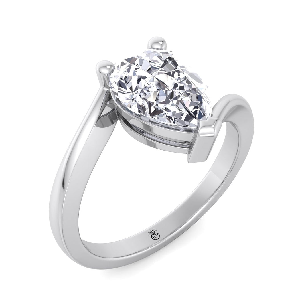 Pear Shape Solitaire Engagement Ring