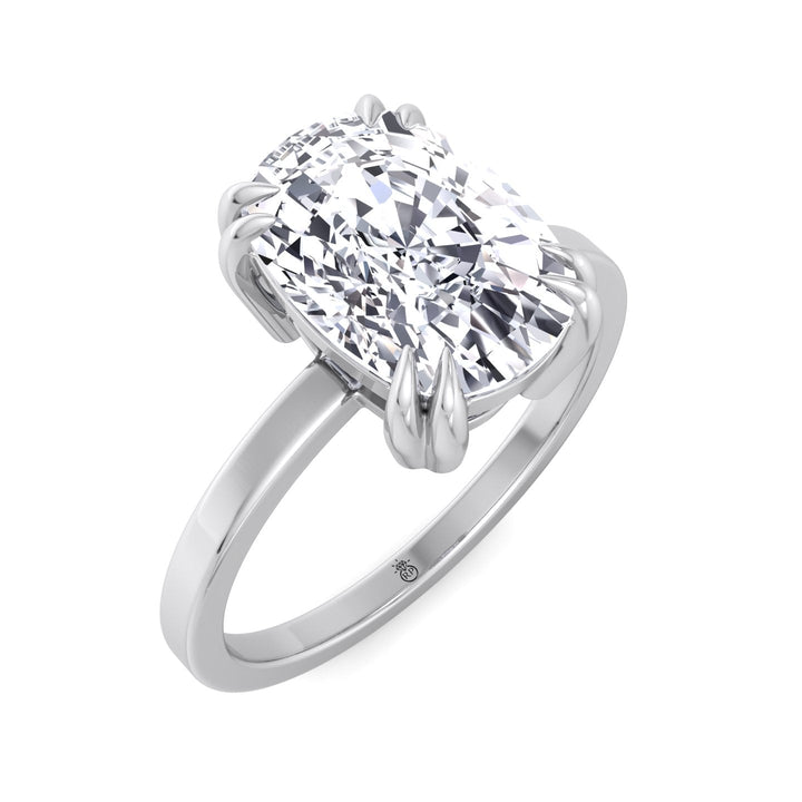 Elongated Cushion Cut Solitaire Engagement Ring