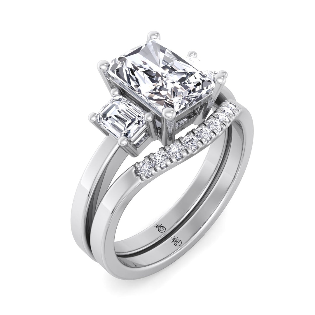 Curved Pave Wedding Band (0.04 CT)