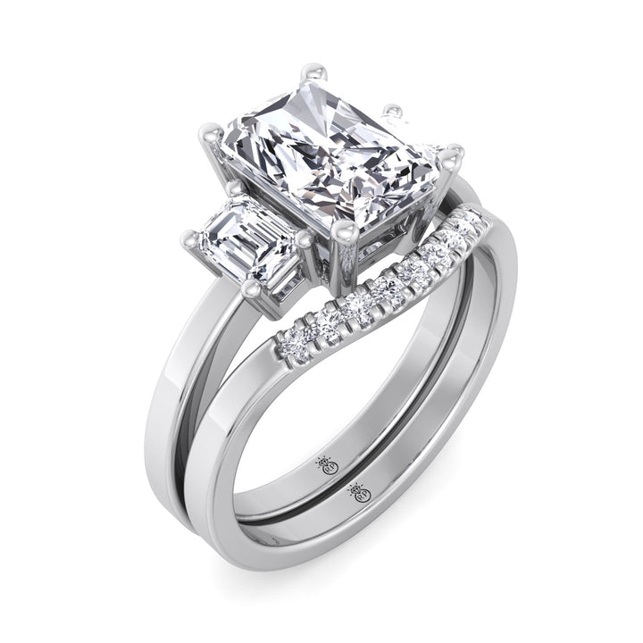 Curved Pave Wedding Band (0.04 CT)