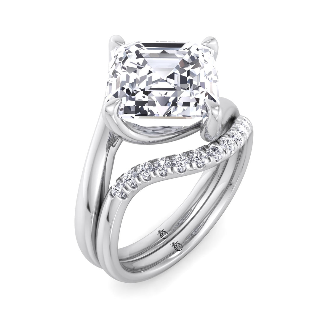 Matching Wedding Band with Curve (0.06 CT)