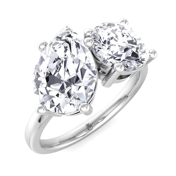 Round &amp; Pear Cut Engagement Ring