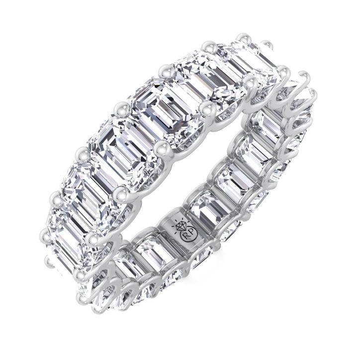 Emerald Cut Eternity Band - U Prong Setting