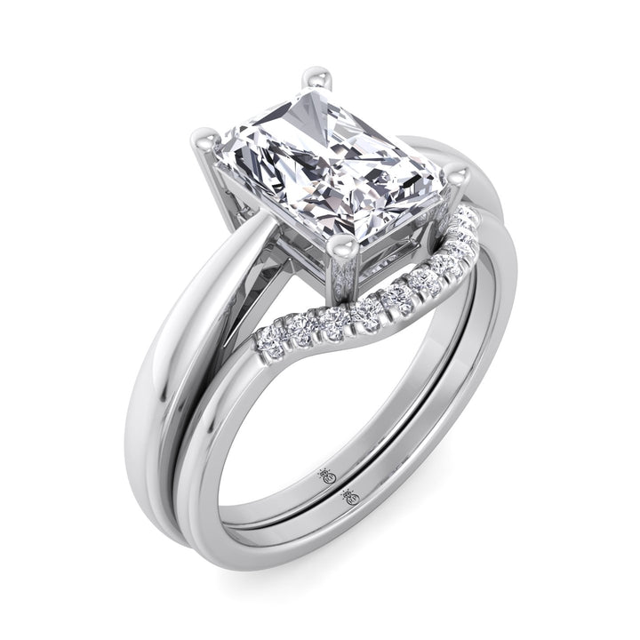 Matching Wedding Band with Curve (0.04 CT)