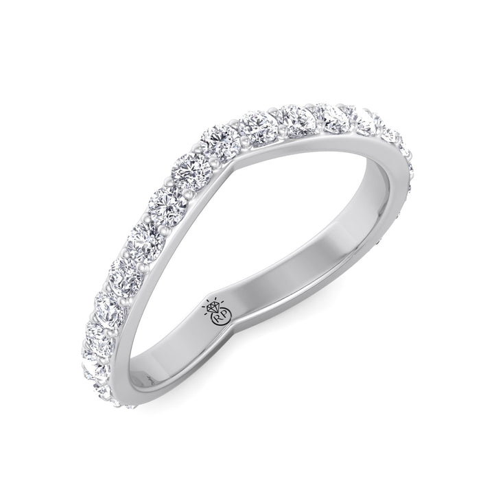 Curved Pave Wedding Band (0.85 CT)