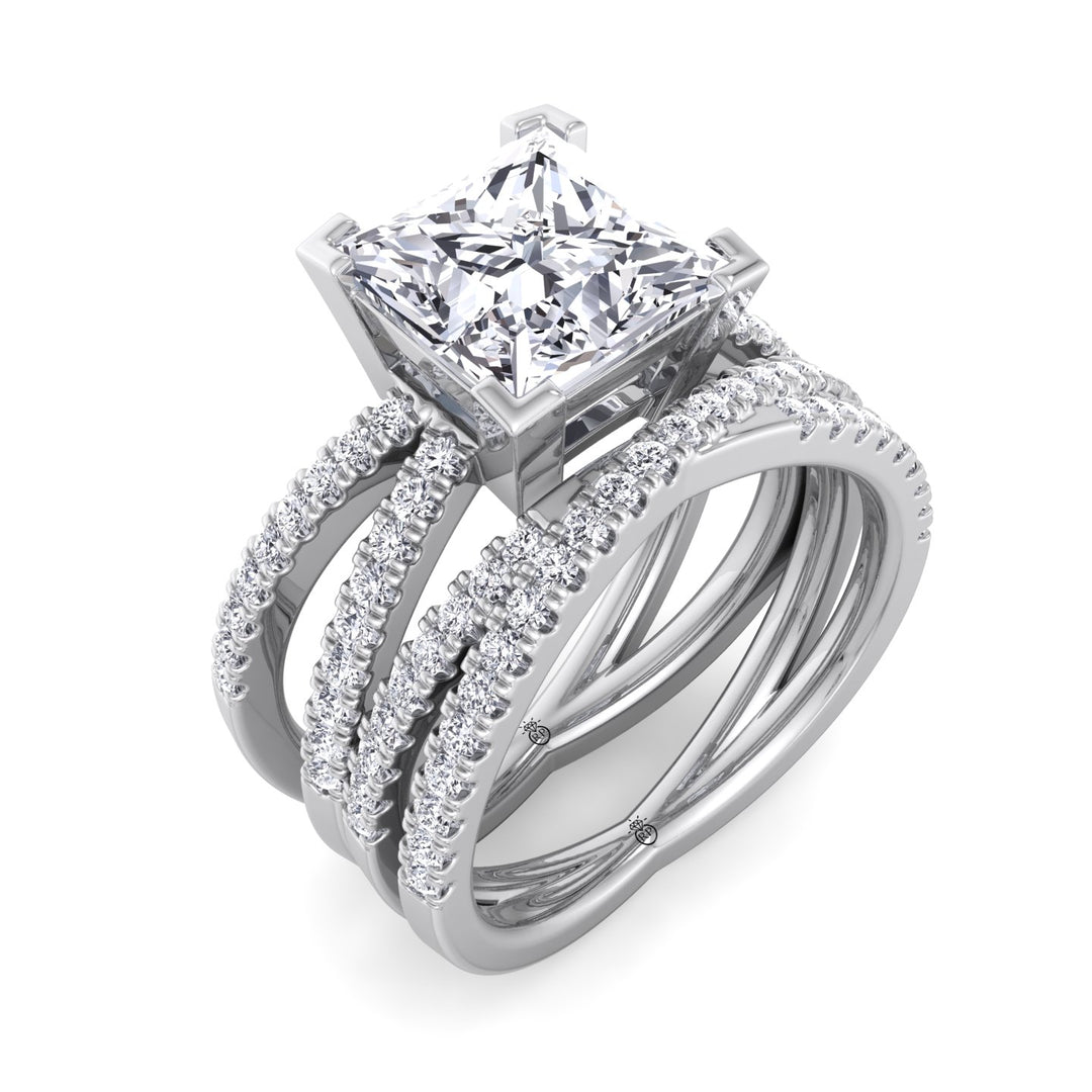 Criss Cross Pave Wedding Band (0.26 CT)