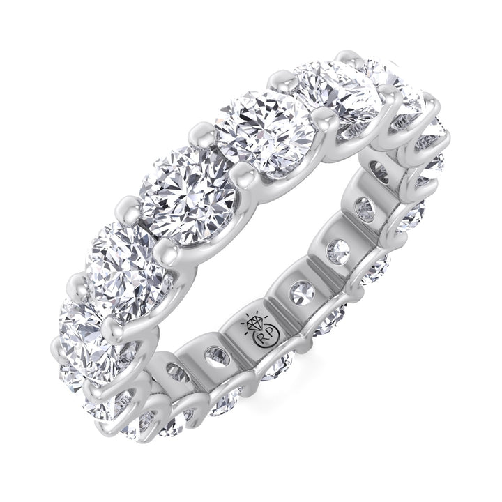 Round Cut U-Prong Eternity Band