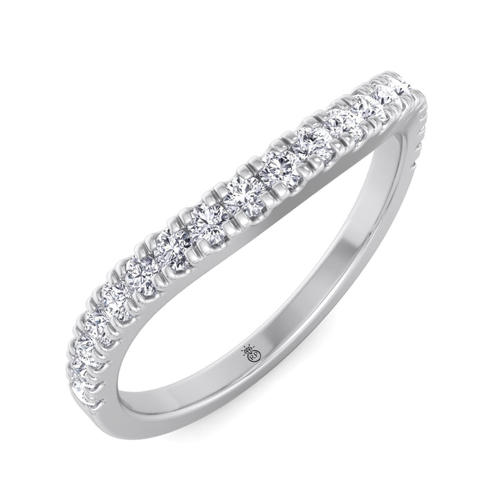 Curved Pave Wedding Band (0.26 CT)