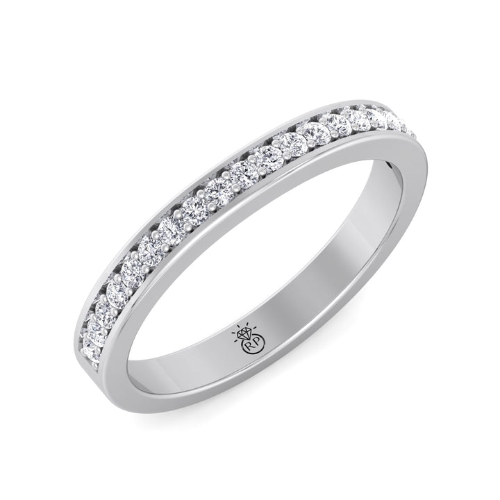Channel Set Wedding Band (0.08 CT)