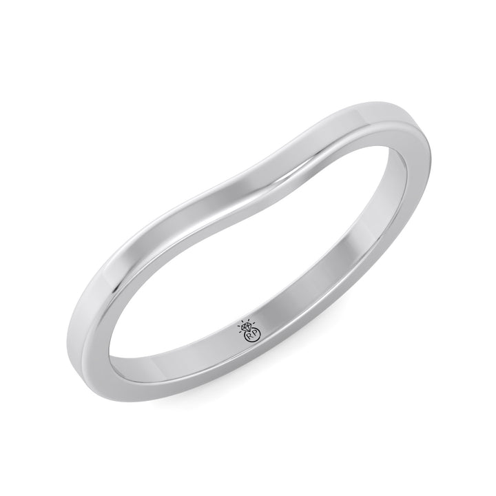 3mm Plain Wedding Band with Curve