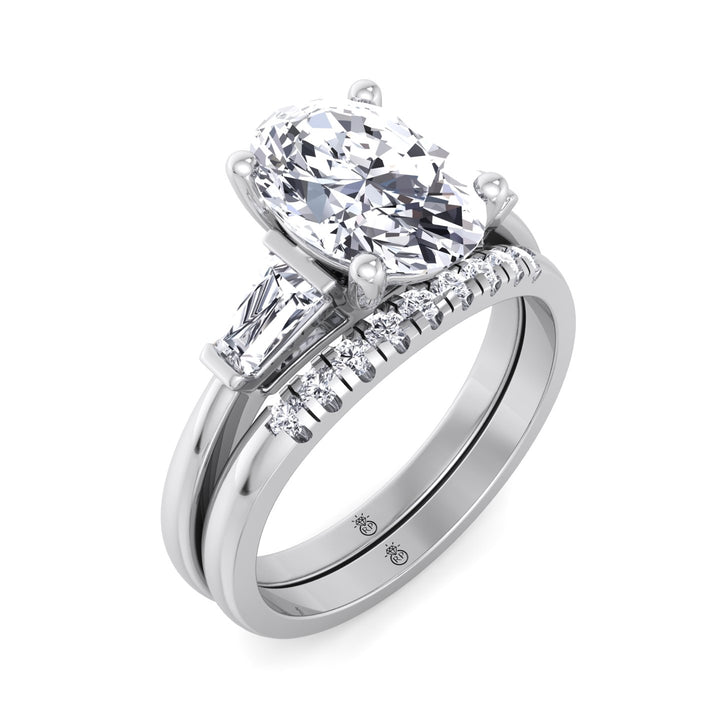 French Set Wedding Band (0.06 CT)