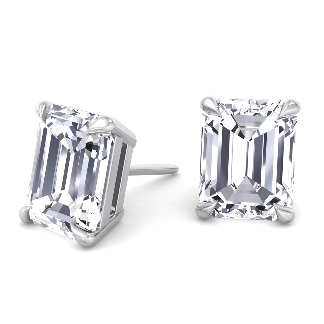 Emerald Cut Studs