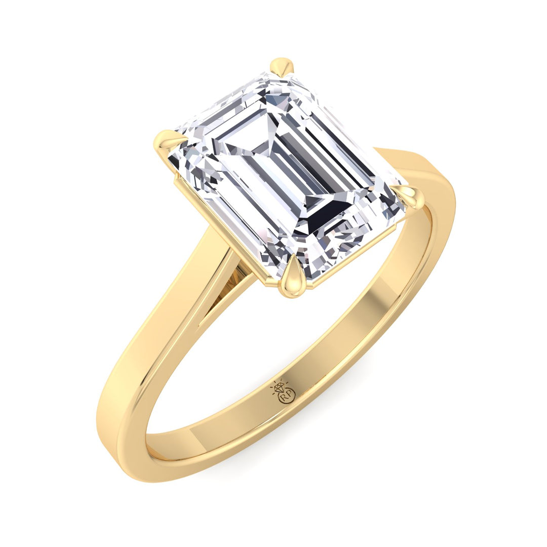 Emerald Cut Solitaire Engagement Ring