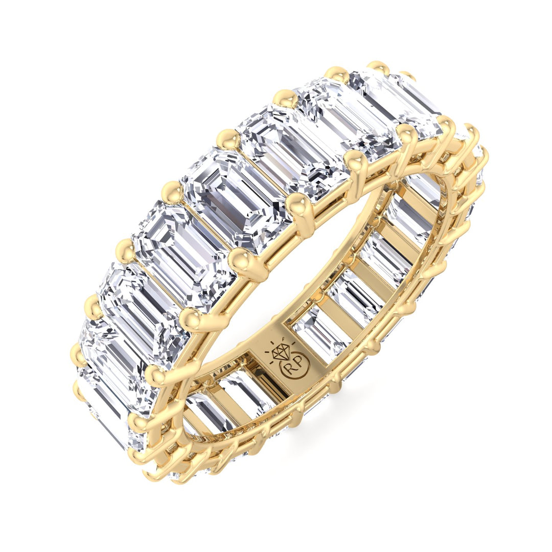 Emerald Cut  Eternity Band