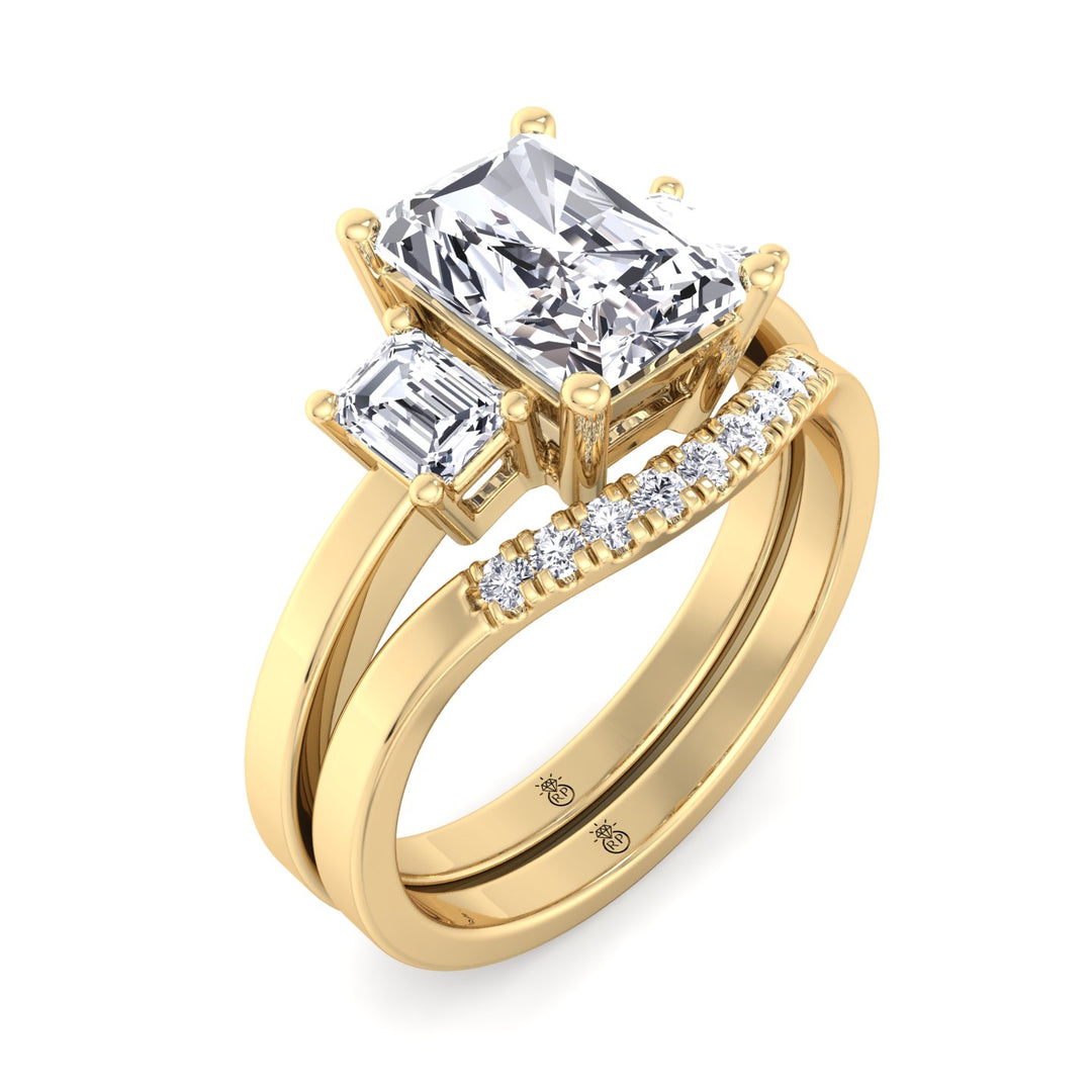 Curved Pave Wedding Band (0.04 CT)