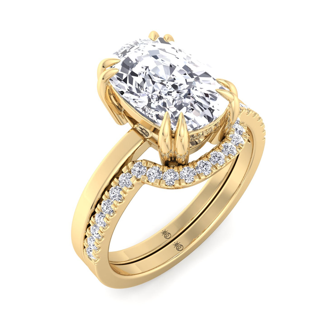 Curved Pave Wedding Band (0.08 CT)