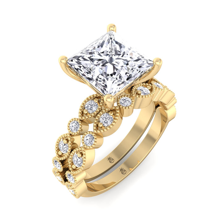 Vintage Milligrain Wedding Band (0.13 CT)