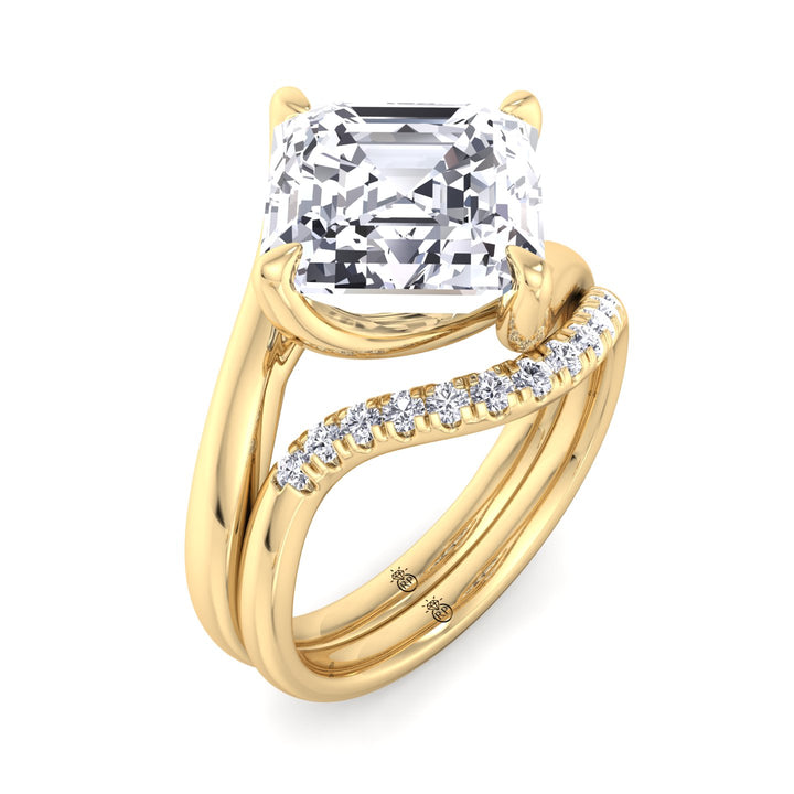 Matching Wedding Band with Curve (0.06 CT)